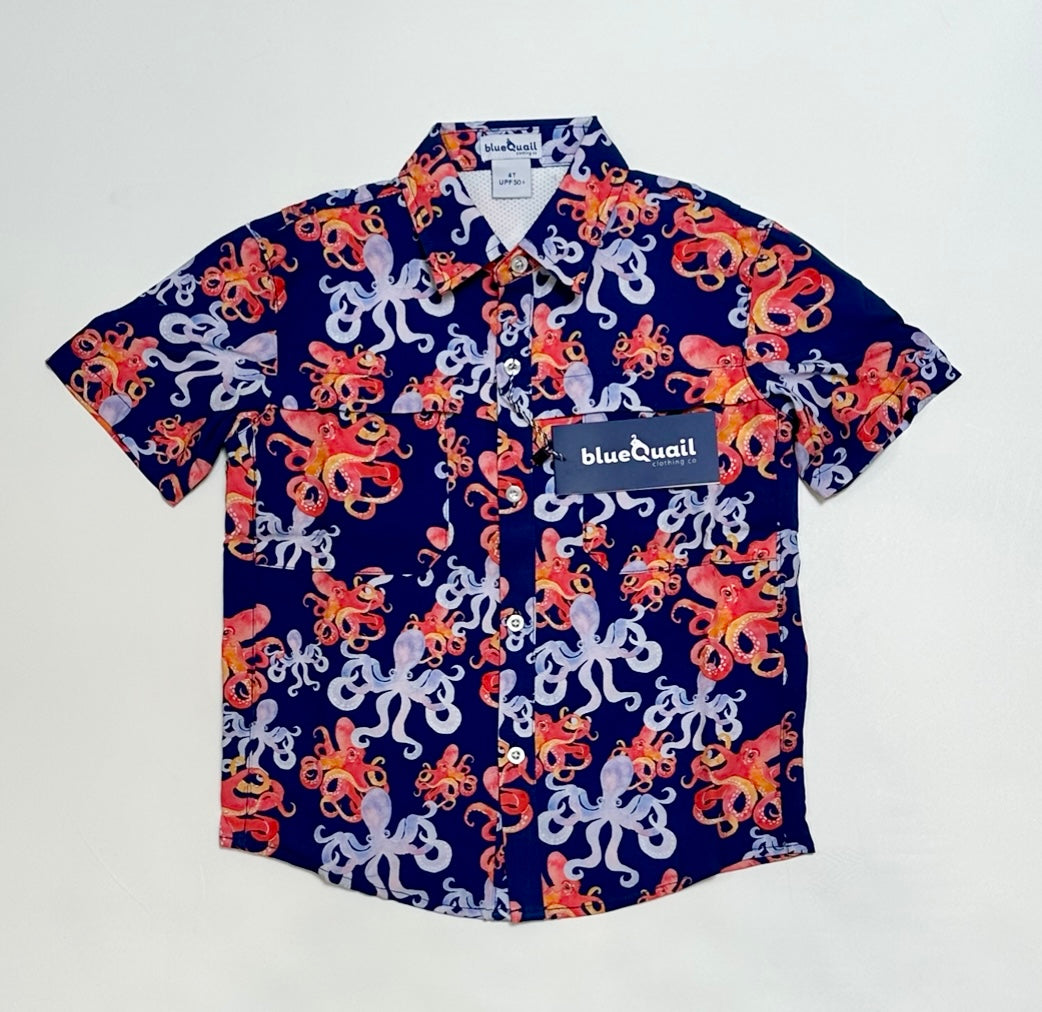 BlueQuail Octopus Short Sleeve Shirt