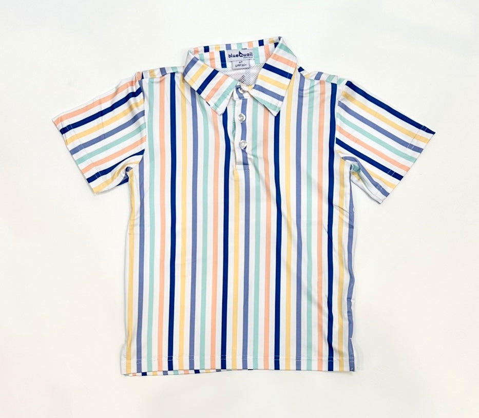 BlueQuail Cabana Stripe Polo Short Sleeve