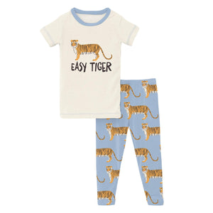 Kickee Pants Pond Tiger Graphic Tee Pajama Set