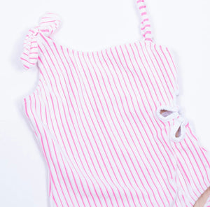 Shade Critters Berry Stripe Terry One Piece