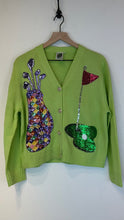 Load image into Gallery viewer, Queen of Sparkles Queen of The Green Cardigan
