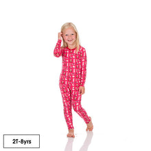 Load image into Gallery viewer, Kickee Pants Winter Rose Presents Long Sleeve Pajama Set
