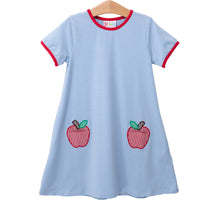 Load image into Gallery viewer, Apple Pocket Applique Dress
