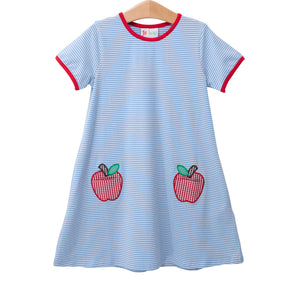 Apple Pocket Applique Dress